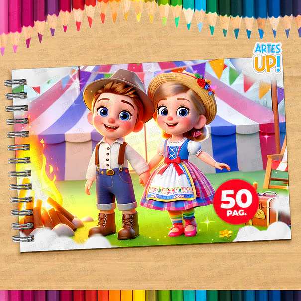 Arraiá Festa Junina Coloring Book to print 1