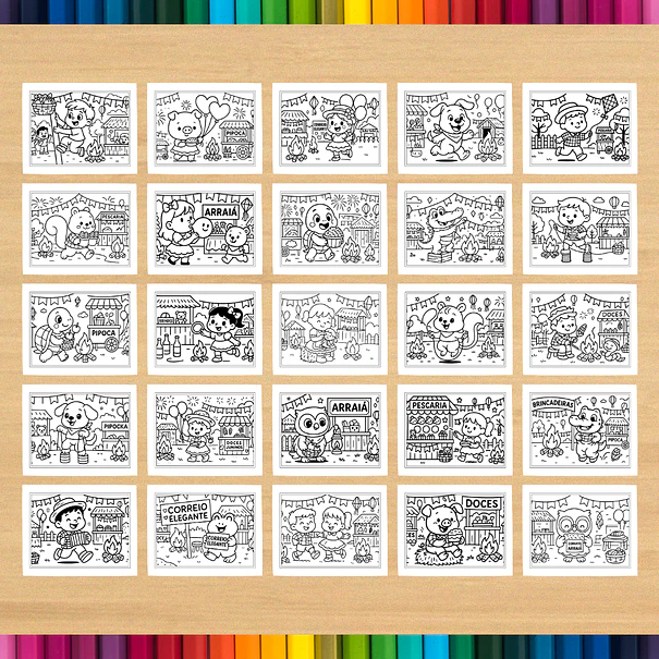 Arraiá Festa Junina Coloring Book to print 5