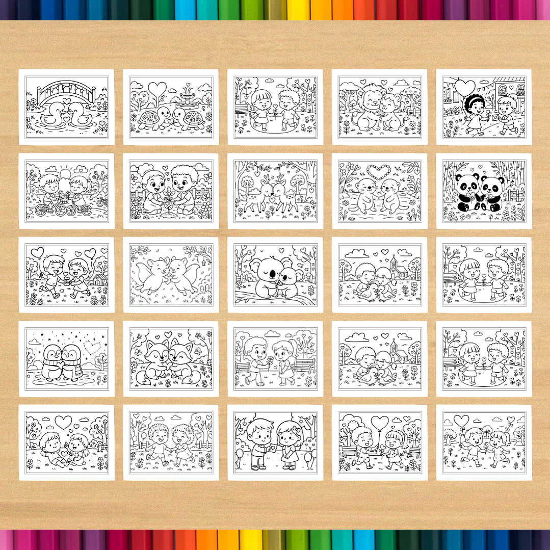 Livro de Colorir Casal Namorados para imprimir 5