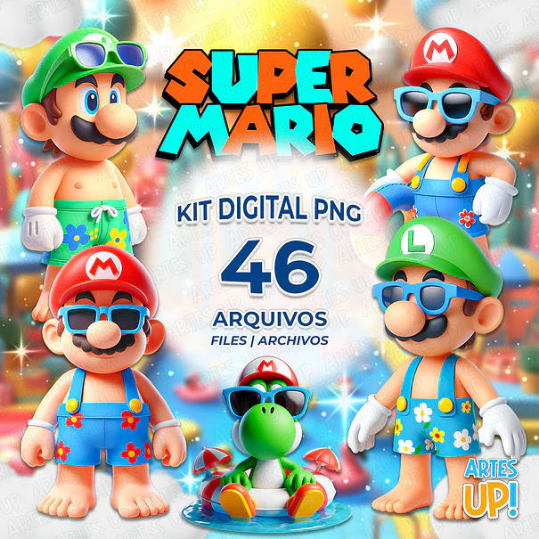 Digital Kit PNG Super Mario Pool Party Clipart  1