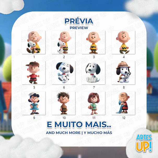 Kit digital PNG Snoop y la pandilla de Charlie Brown Clipart 3D 2