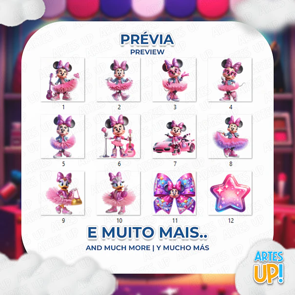 Digital Kit PNG Minnie Fashion Star Clipart  2
