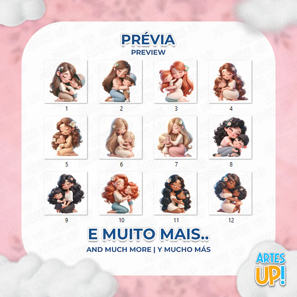 Kit digital Abrazo de Madre PNG, Clipart de Amor de Madre 2