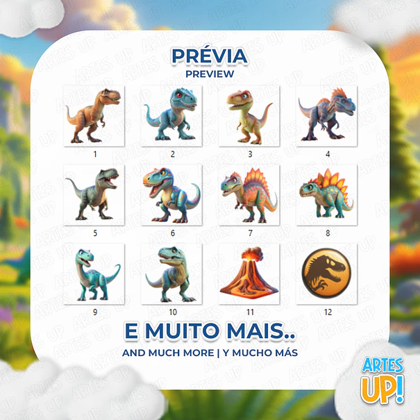 Kit digital PNG de dinosaurios de Jurassic Park (clipart) 2