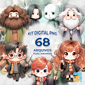 Kit digital de acuarela de Harry Potter PNG Clipart
