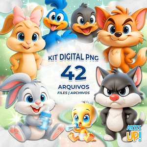 Kit digital PNG Bebé Looney Tunes Clipart 3D