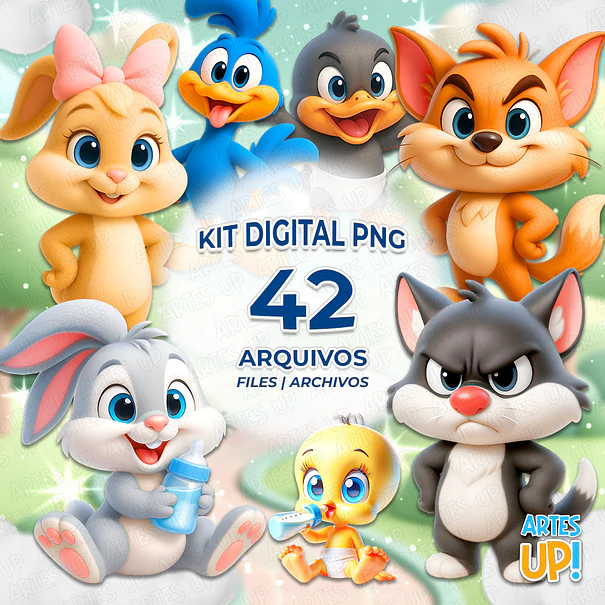 Digital Kit PNG Baby Looney Tunes 3D Clipart  1