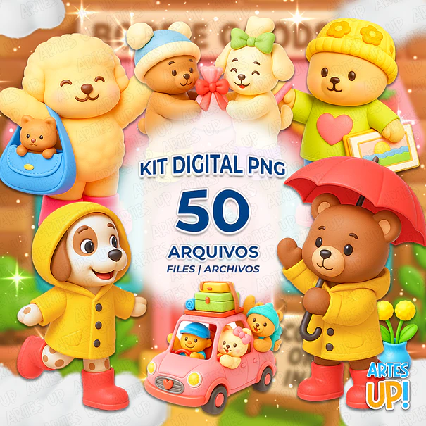 Kit Digital PNG Bobbie Goods 3D Clipart  1