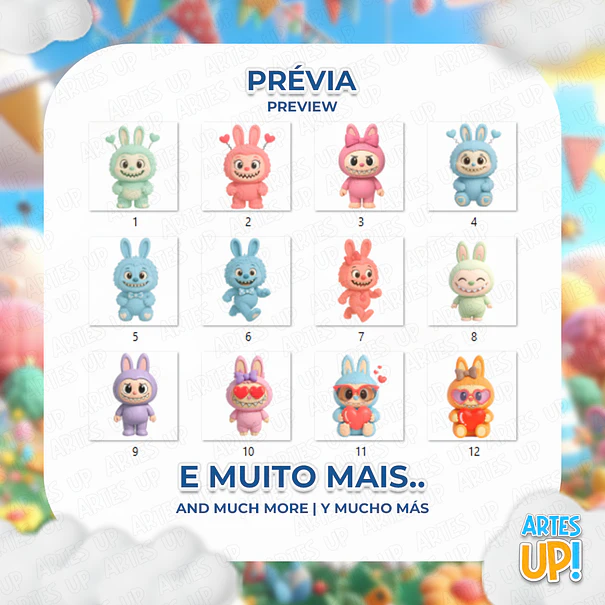 Digital Kit PNG Labubu Clipart  2