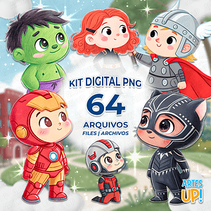 Kit digital de acuarela de Los Vengadores PNG Clipart