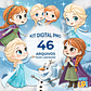 Kit Digital PNG Frozen aquarela Clipart  - Thumbnail 1