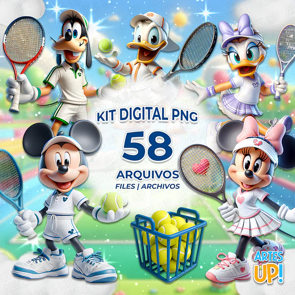 Kit Digital PNG Disney Tênis Clipart  1