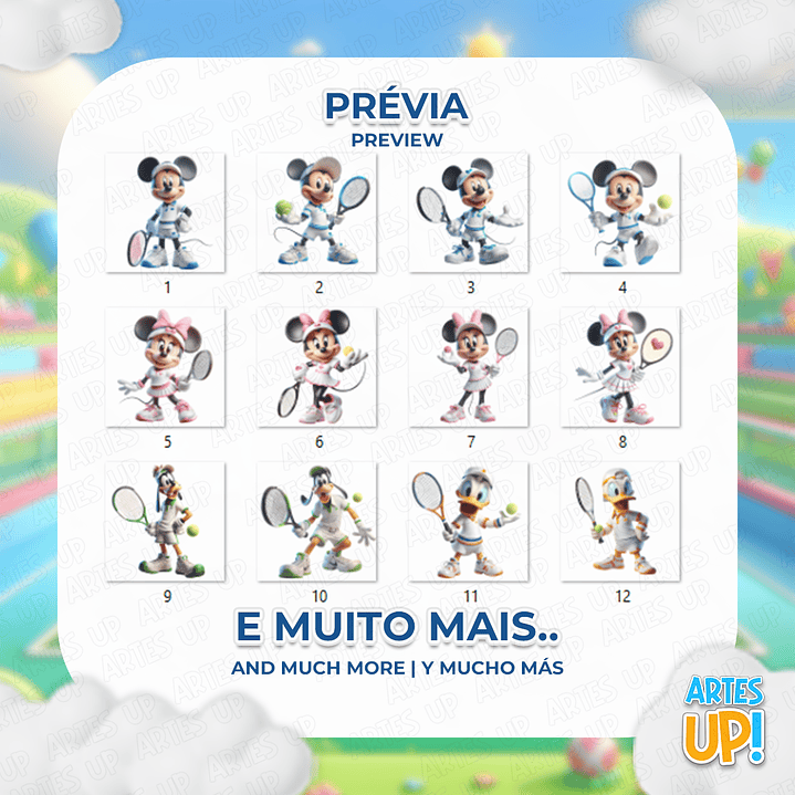 Kit Digital PNG Disney Tênis Clipart  2