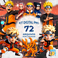 Kit Digital PNG Naruto 3D Clipart  - Thumbnail 1