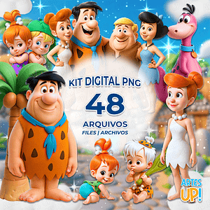 Kit digital PNG Los Picapiedra 3D Clipart