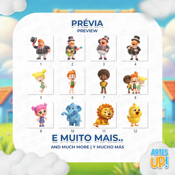Kit Digital PNG Mundo Bita 3D Clipart  2