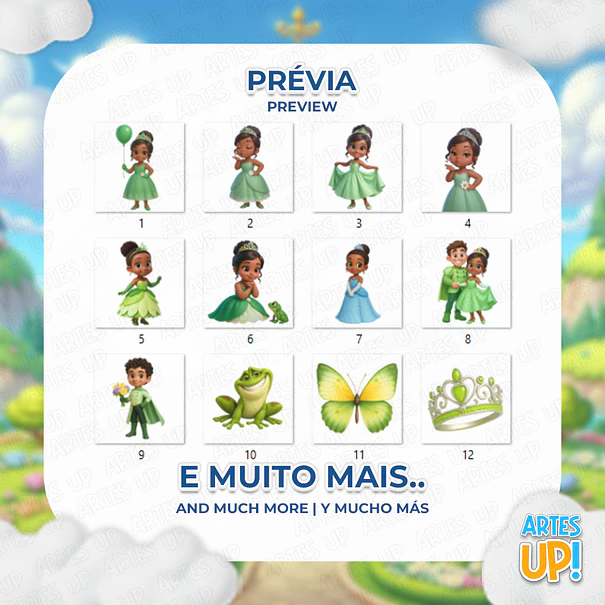 Kit Digital PNG A Princesa e o Sapo Clipart  2