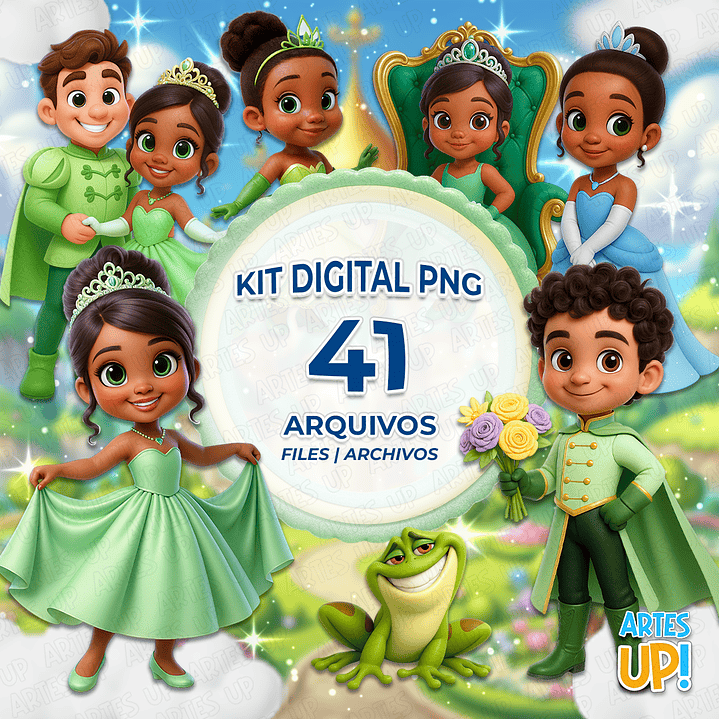 Kit Digital PNG A Princesa e o Sapo Clipart  1