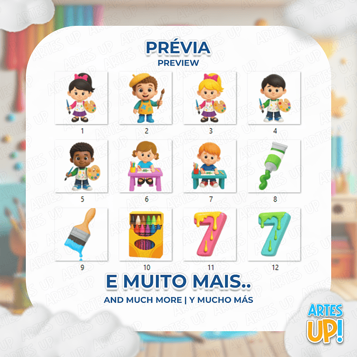 Kit Digital PNG Pintando o Sete Clipart  2