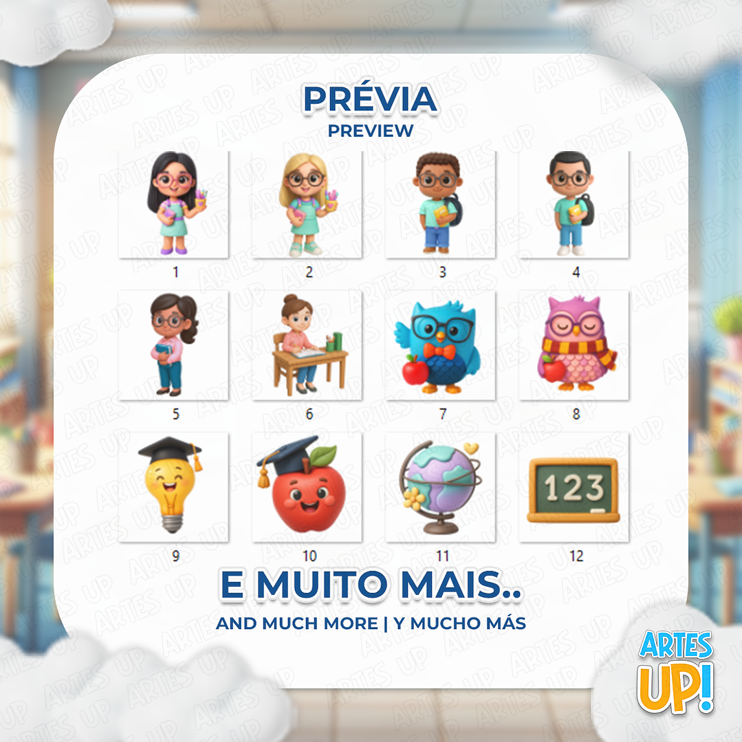 Kit Digital PNG Professores Clipart  2