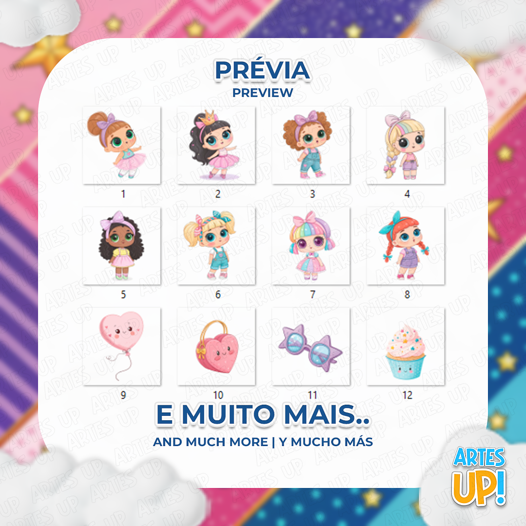 Kit Digital PNG LOL Surprise aquarela Clipart  2