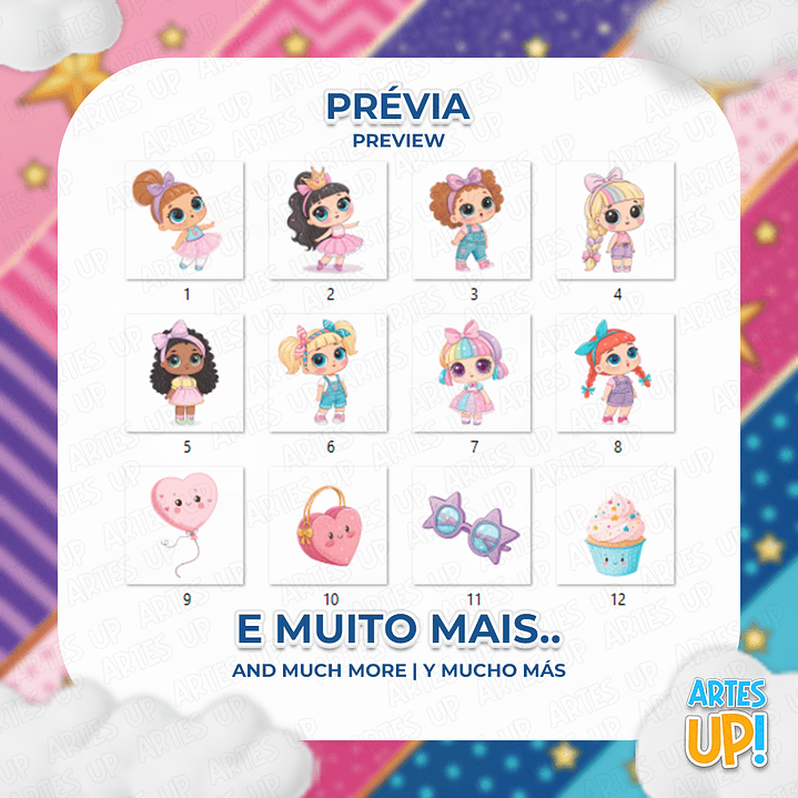 Kit Digital PNG LOL Surprise aquarela Clipart  2