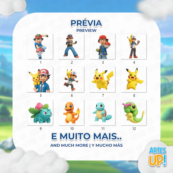 Kit Digital PNG Pokémon 3D Clipart  2