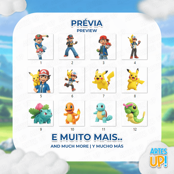 Kit Digital PNG Pokémon 3D Clipart  2