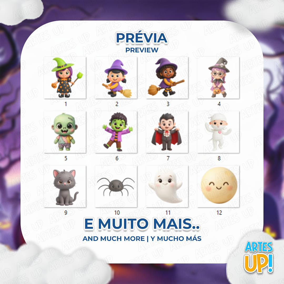 Kit Digital PNG Halloween Cute Clipart  2