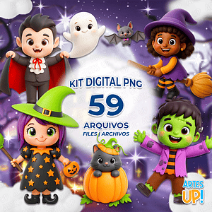 Kit digital PNG Halloween lindo clipart