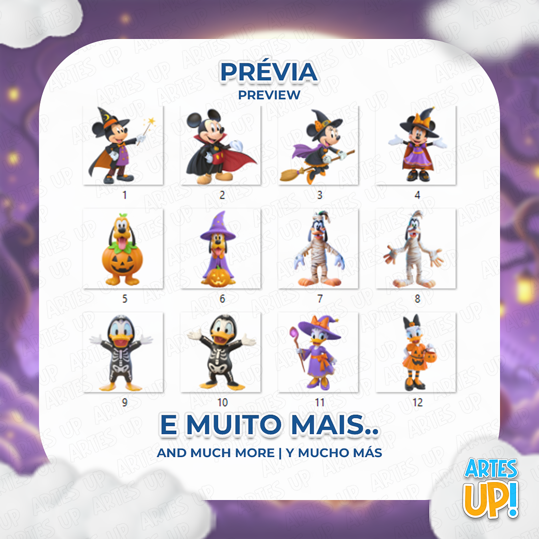 Kit Digital PNG Disney Halloween Clipart  2