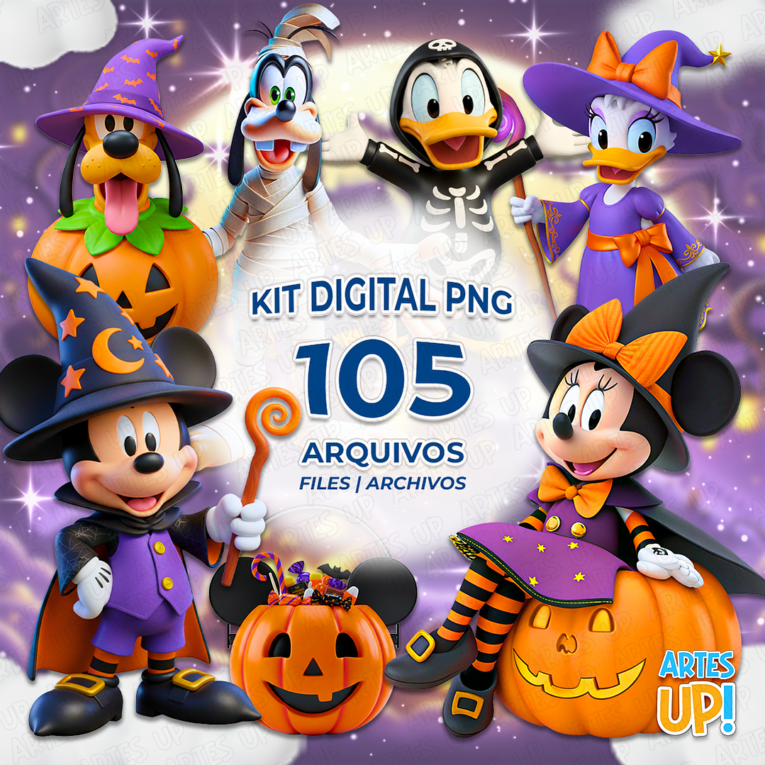 Kit Digital PNG Disney Halloween Clipart  1