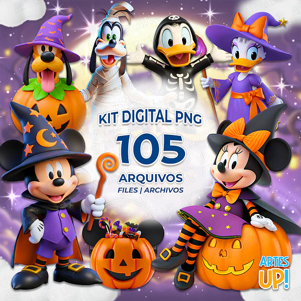 Kit digital PNG Disney Halloween Clipart 1
