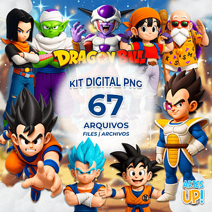 Kit Digital PNG Dragon Ball 3D Clipart 