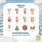 Kit Digital PNG Rena Natal Cute aquarela Clipart  - Thumbnail 2