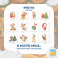 Kit Digital PNG Ursinho Pooh Natal aquarela Clipart  - Thumbnail 2