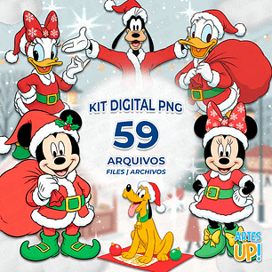 Kit Digital PNG Disney Natal Clipart 
