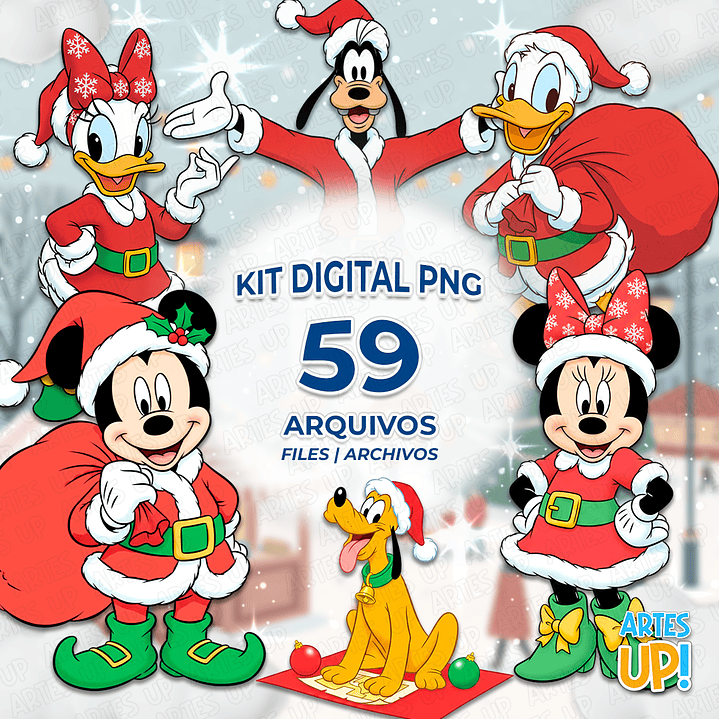 Kit Digital PNG Disney Natal Clipart  1