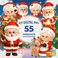 Kit Digital PNG Papai Noel e Mamãe Noel Natal Cute Clipart  - Thumbnail 1