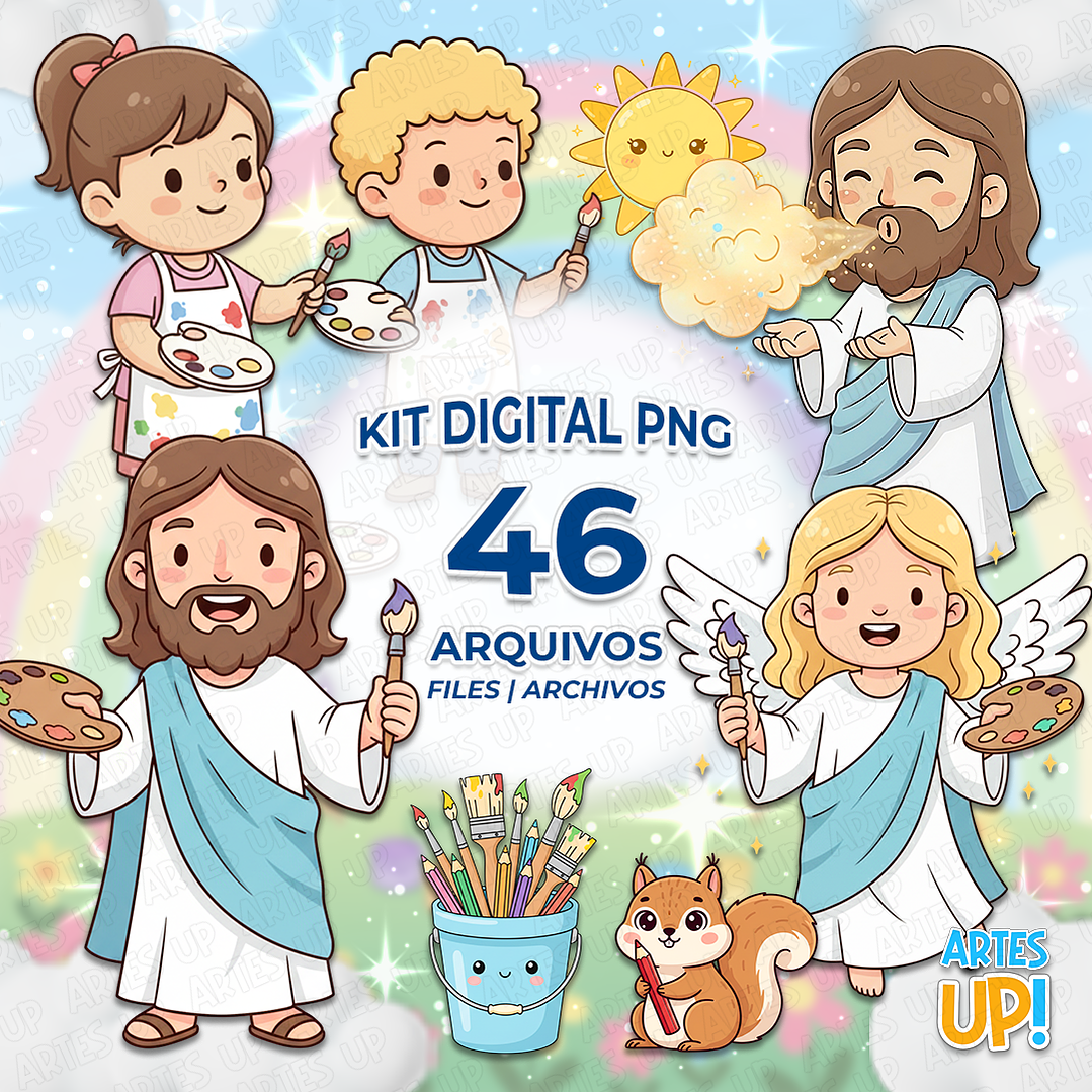 Digital PNG Kit Jesus The Greatest Painter in the World Clipart 1