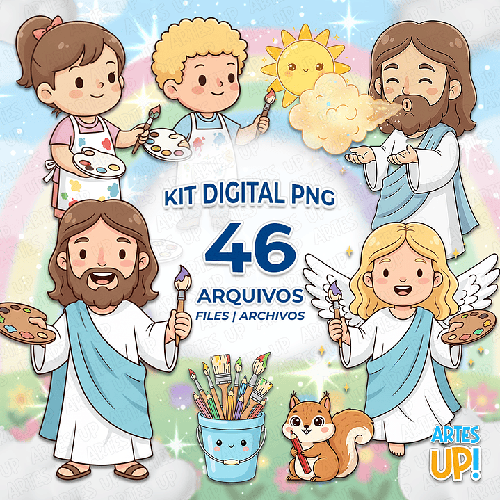Digital PNG Kit Jesus The Greatest Painter in the World Clipart 1