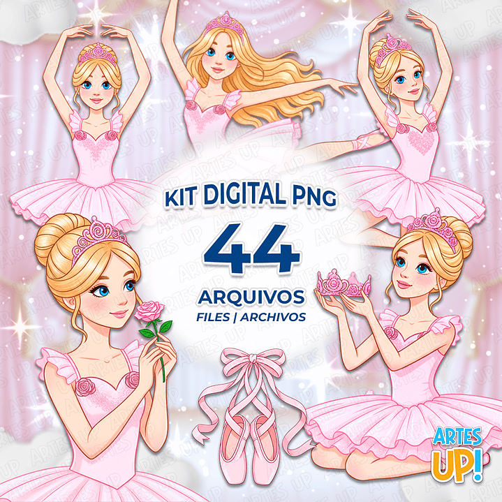 Kit digital PNG Barbie Bailarina Clipart 1