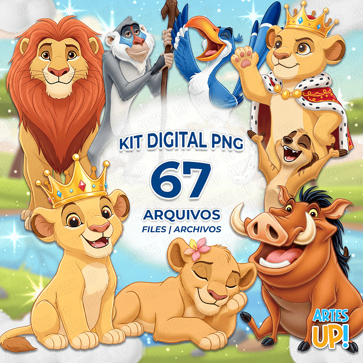 Kit Digital PNG Simba O Rei Leão Clipart  1