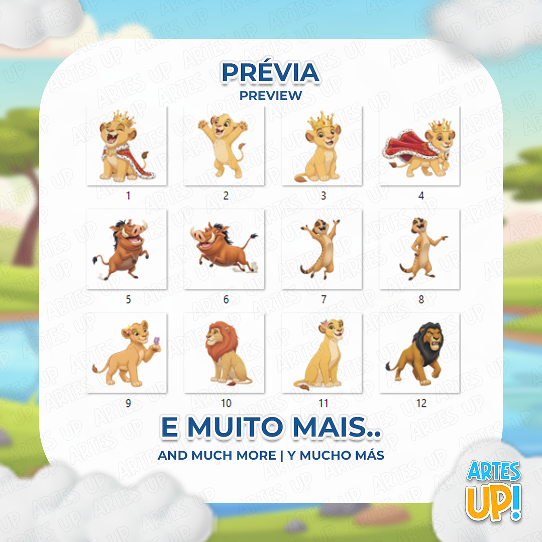 Kit Digital PNG Simba O Rei Leão Clipart  2