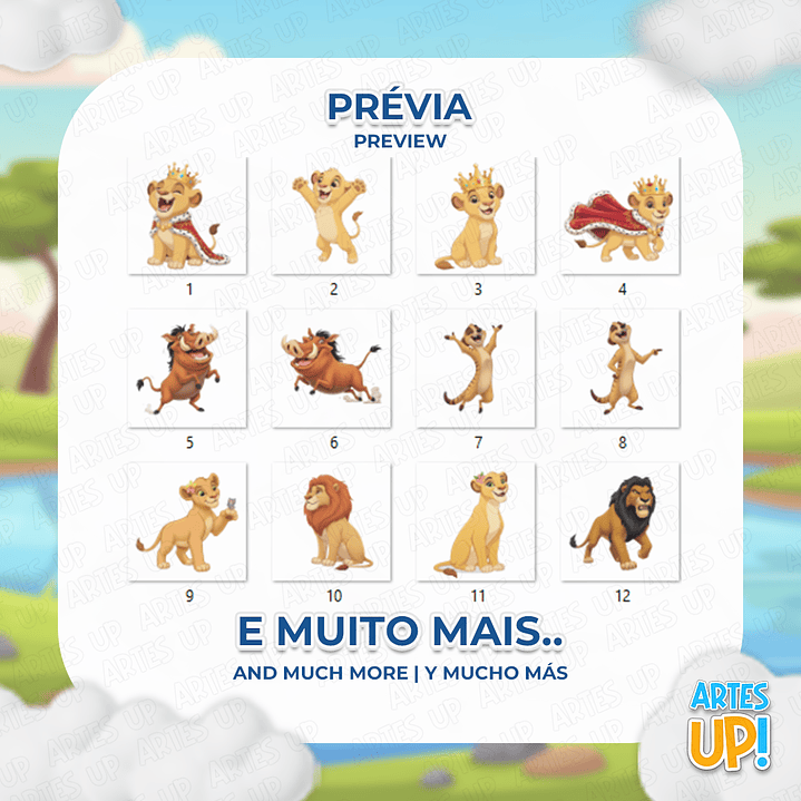 Kit Digital PNG Simba O Rei Leão Clipart  2