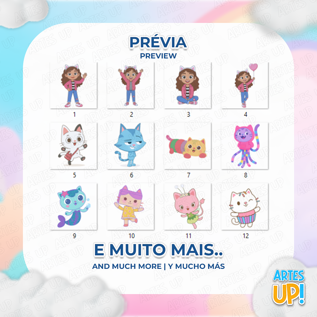 Kit Digital PNG A Casa Mágica da Gabby Clipart  2