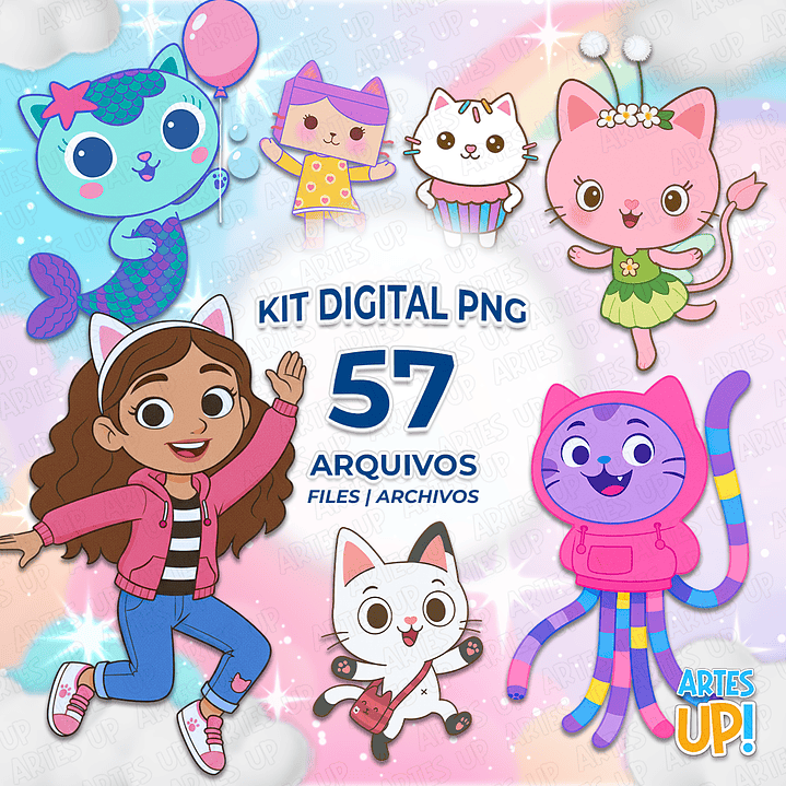 Kit Digital PNG A Casa Mágica da Gabby Clipart  1