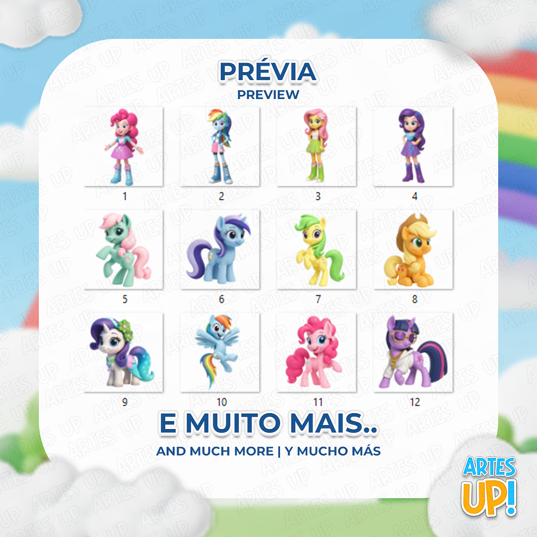 Kit Digital PNG My Little Pony 3D Clipart  2