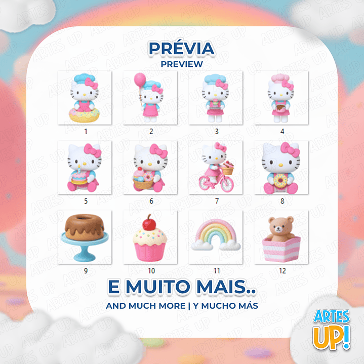 Kit Digital PNG Hello Kitty Mundo Doce Clipart  2