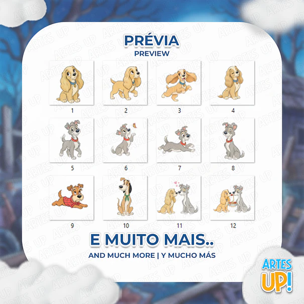 Kit Digital PNG A Dama e o Vagabundo Clipart  2